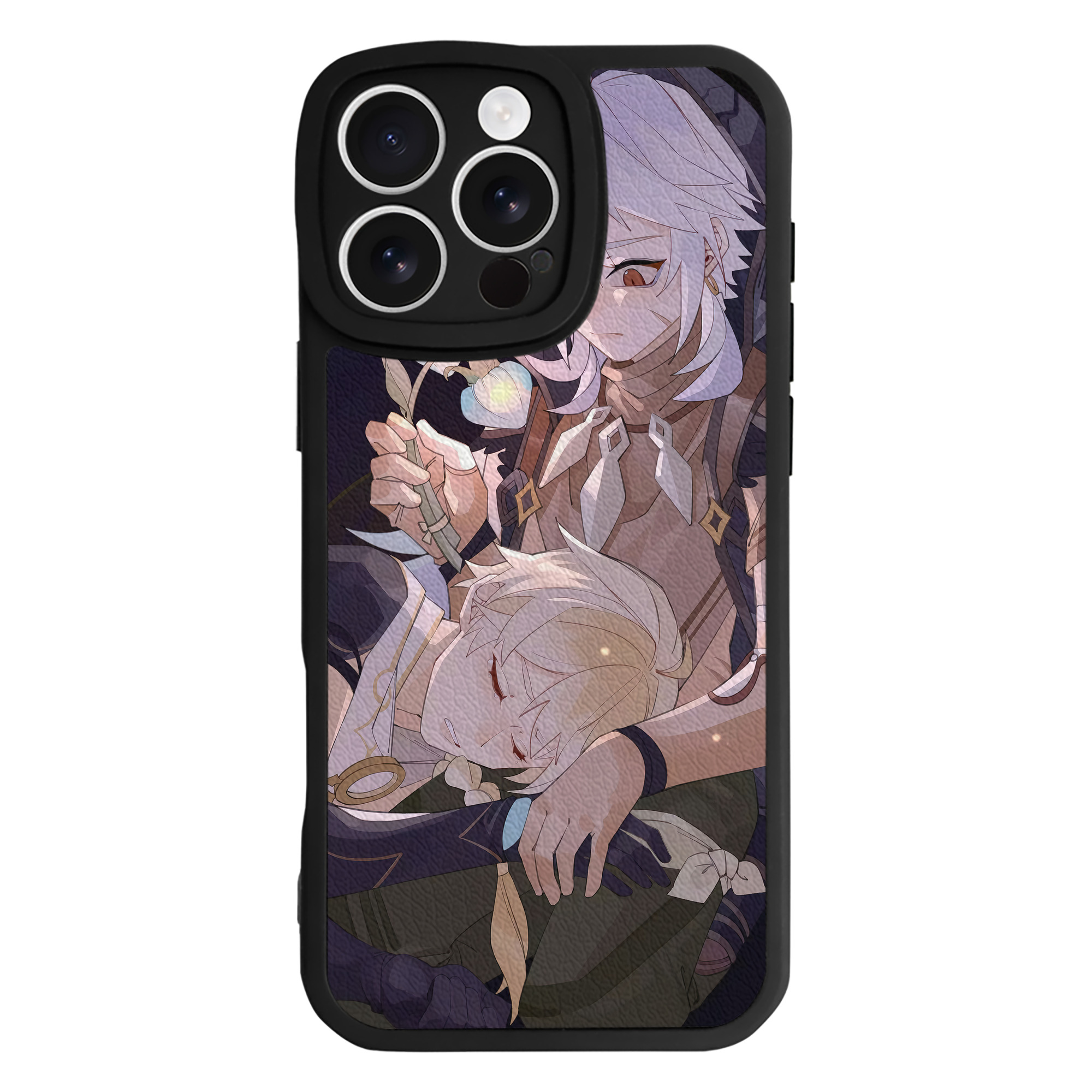 げんし神 genshin 【iPhone 16シリーズ対応】シリコンスマホケース（レザー調） 材質：シリコン